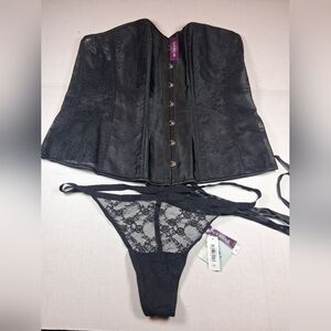 Corset And Lace G-String Set Brand New Size 2XL